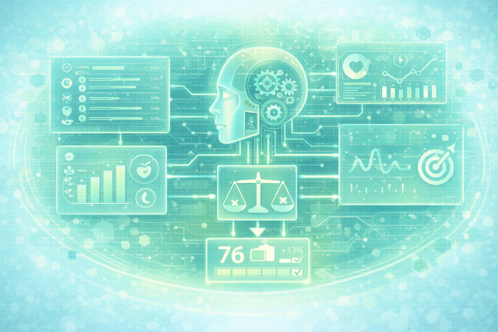Digital longevity system processing layer analyzing user inputs, health metrics and adaptive performance data through structured analysis